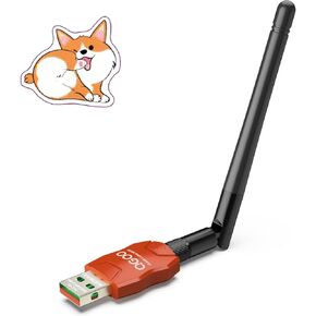 Class 1 Long Range Bluetooth Adapter for PC, QGOO USB Bluetooth Adapter for PC 5.3+EDR, Bluetooth Dongle Bluetooth Receiver Support Windows10/8.1/8/7（orange-238）