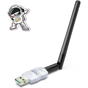 محول بلوتوث طويل المدى من الفئة 1 للكمبيوتر الشخصي، محول بلوتوث USB QGOO للكمبيوتر الشخصي 5.3+EDR، جهاز استقبال بلوتوث دونجل يدعم Windows10/8.1/8/7 (أبيض-115)