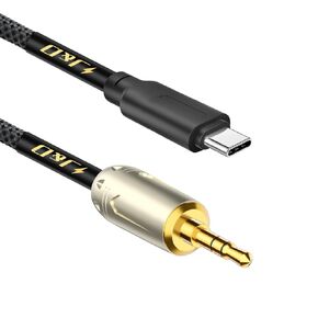 J&D USB C to 3.5mm Audio Cable, Braided Type C to AUX Car Auxiliary Cable Cord Compatible with iPhone 15/15 Plus/15 Pro/15 Pro Max, 3ft