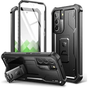 Dexnor for Samsung Galaxy S22 Case, [Built in Screen Protector and Kickstand] Heavy Duty Military Grade Protection Shockproof Protective Cover for Samsung Galaxy S22 5G,Army Green