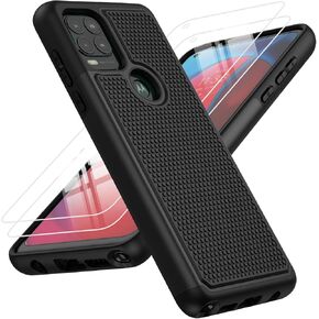 JXVM for Motorola Moto G Stylus 5G Case: Dual Layer Protective Heavy Duty Cell Phone Cover Shockproof Rugged with Non Slip Textured Back - Military Protection Bumper Tough - 6.8inch (Matte Black)