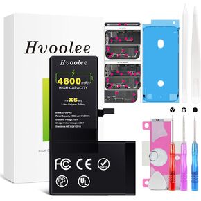 Battery Replacement for iPhone Xs, 4600mAh High Capacity New Version Li-Polymer Battery for iPhone Xs Model A1920, A2097, A2098, A2100 with Professional Repair Tools