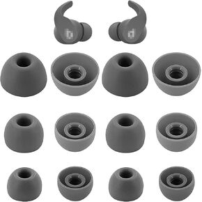 JNSA 12 PCS Silicone Ear Tips Ear Cushion Ear Gel Compatible with Beats Fit Pro Earbud Headphones, 3 Size 6 Pairs Eartips Replacement for Beats Fit Pro, Black (BFPSilicone6)