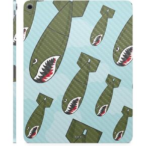 Carbon Fiber Tablet Skin Compatible with Apple iPad Air 13 (M2) 2024 - Bombs Away - Premium 3M Vinyl Protective Wrap Decal Cover - Easy to Apply | Crafted in The USA by MightySkins