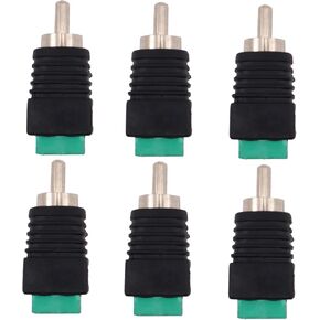 3Pair RCA Plugs Cable Audio Adapter Screws Phono RCA Male Female Plug to AV Screw Terminal Audio Video Connector Adapter Wire RCA Adapte for Speaker Wire Connectors Screws Adapter