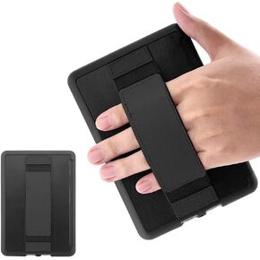 Case for Kindle Paperwhite 5 (Fits All-New 11th Generation 2021) - Heavy Duty Shockproof Case with Hand Strap (Black)
