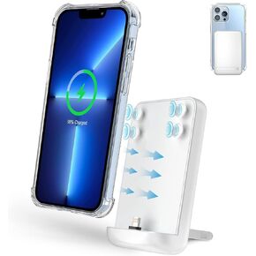 Portable Charger for iPhone, 10000mAh Compact Power Bank with Metal Stand, External Battery Pack Compatible with iPhone 14/14 Plus/14 Pro Max/13/13 Pro Max/12/12 Pro/11/XR/XS/X/8/7/6 - Black