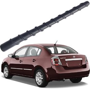 7 Inch Flexible Spiral Rubber Antenna for Nissan Sentra (2007-2012), Car Wash Proof - Internal Copper Coil Antenna Mast Replacement