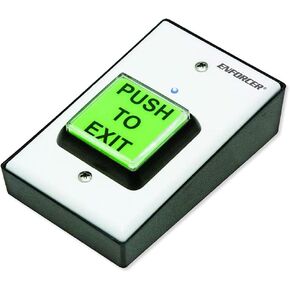 Seco-Larm SD-862T-GWSQ Wireless Desktop Transmitter, 315Mhz Operating Frequency, Range Up to 250ft (76m), Over 68 Billion Possible Codes, ABS Plastic Single-Gang Plate, Green 2" Square Button