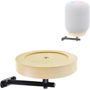 Wall Mount bracket for HomePod 2nd Generation(Real Wood,Cable Management,Luxury Paint Finish,Compatible with New Homepod Smart Speaker,Dark Colour)
