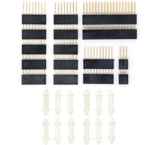 2 Sets of Stacking Headers Pins Kit Stackable Female Headers Compatible with Arduino Mega 2560(28pcs in Total)
