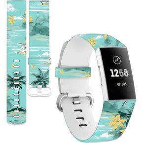 Bands Compatible with Charge 4 / Charge 3 / Charge 3 SE for Women Men, Soft Silicone Sport Replacement Band, Cute Wristbands Strap Fitness Sport Band