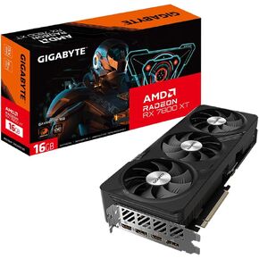بطاقة رسومات Gigabyte Radeon RX 7800 XT Gaming OC بسعة 16 جيجابايت - 16 جيجابايت GDDR6 256 بت، نظام تبريد Windforce، لوحة خلفية معدنية، DP 2.1، HDMI 2.1، AMD RDNA 3 Architecture، GV-R78XTGAMING OC-16GD in Kuwait