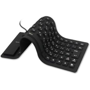 Waterproof Silicone Keyboard Foldable Flexible USB Mini Dustproof Dirt Proof in Kuwait