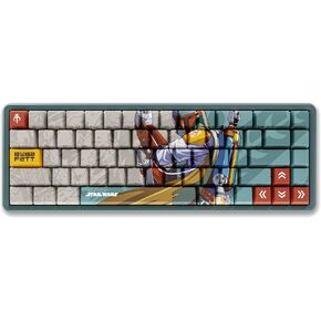 Star Wars Boba Fett PBT Dye Sub Keycaps for Mechanical Gaming Keyboards, Custom Side Print, ANSI ISO Support, US Layout