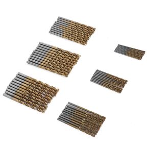 60 Pcs Drill Titanize Straight Shank Drill Set for Drilling Wood and Plastic, HighSpeed Steel Drill Bits for Cast Iron and Hard Plastics, Convenient and Practical