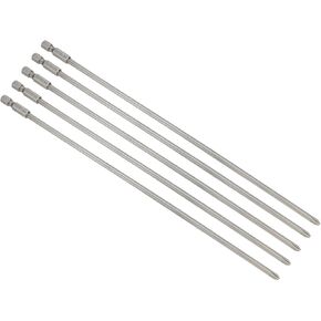 1/4 Inch Hex Shank Magnetic Phillips Screw Head Screwdriver Bits PH2 4.5mm Dia Long Cross Head Magnetic Screwdriver Bits 10 inch Length-5pcs
