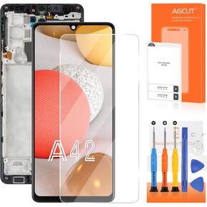 OLED for Samsung Galaxy A42 5G Screen Replacement for Samsung A42 5G LCD Display A426B A426U LCD Digitizer Touch Screen Assembly with Frame(Support Fingerprint)