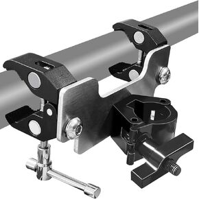 Upgrade Starlink Mounting Kit, Adjustable Antenna Bracket for Starlink Pole Mount, Universal Clamp Mount for Starlink, Outdoor Portable Installation for RV Ladder Camper，Black