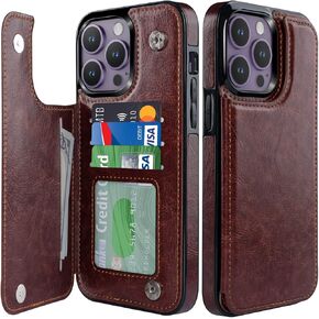 bemal for iPhone 14 Pro Max Case, Luxury Flip Folio Leather Wallet Case Cover with Fashion Designs for Men Women Girls, Card Slots Protective Phone Case for iPhone 14 Pro Max 6.7" White