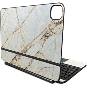 Skin Compatible with Apple Magic Keyboard for iPad Pro 11‑inch (M4) 2024 - Antique Marble - Premium 3M Vinyl Protective Wrap Decal Cover - Easy to Apply | Crafted in The USA by MightySkins