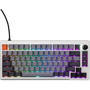 CIDOO C75 لوحة مفاتيح ميكانيكية سريعة التشغيل بنسبة 75%، لوحة مفاتيح من الألومنيوم مع بطانة من 4 طبقات، لوحة مفاتيح سلكية للألعاب مع ضغطات مفاتيح ديناميكية، مفتاح مغناطيسي Gateron، RGB لنظام Win/Mac (أسود) in Kuwait