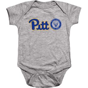 University of Pittsburgh Official Block Text Unisex Infant Snap Suit for Baby