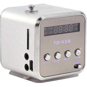 fosa Portable FM Radio & Bluetooth 5.0 Speaker 2 in 1, Digital Portable Mini Speaker Music MP3/4 Player/TF USB Disk Speaker FM Radio for Outdoor/Indoor,Rechargeable Battery