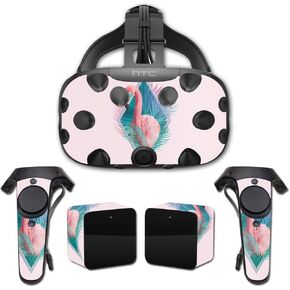 MightySkins Skin Compatible with HTC Vive Full Coverage - Flamingo Vice | Protective, Durable, and Unique Vinyl Decal wrap Cover | Easy to Apply, Remove, and Change Styles | Made in The USA
