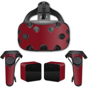 MightySkins Skin Compatible with HTC Vive Full Coverage - Solid Burgundy | Protective, Durable, and Unique Vinyl Decal wrap cover | Easy to Apply, Remove, and Change Styles | Made in The USA