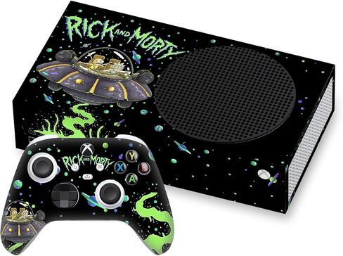 Head Case Designs Officially Licensed Rick And Morty The Space Cruiser Graphics Vinyl Sticker Gaming Skin Decal Cover Compatible With Xbox Series S Console and Controller Bundle in Kuwait