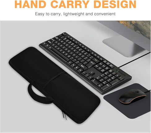 Wireless Keyboard Mouse Sleeve Travel Case for Logitech MK540 Advanced -wireless Keyboard and mouse set 2.4 GHz,Mouse Storage Pouch,Soft Neoprene Dust and water resistant bag(Black) in Saudi Arabia