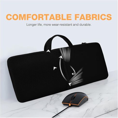 Wireless Keyboard Mouse Sleeve Travel Case for Logitech MK540 Advanced -wireless Keyboard and mouse set 2.4 GHz,Mouse Storage Pouch,Soft Neoprene Dust and water resistant bag(Black) in Saudi Arabia