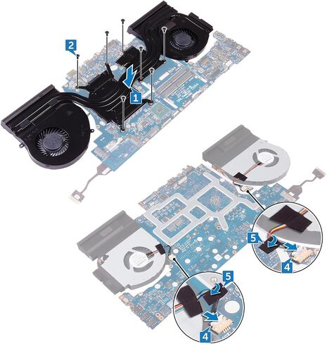 Deal4GO وحدة المعالجة المركزية الرسومات GPU تبريد غرفة التبريد مروحة الجمعية FJ5DK 0FJ5DK استبدال لديل Alienware 17 R5 مع GTX 1080 1070 1060 in Saudi Arabia