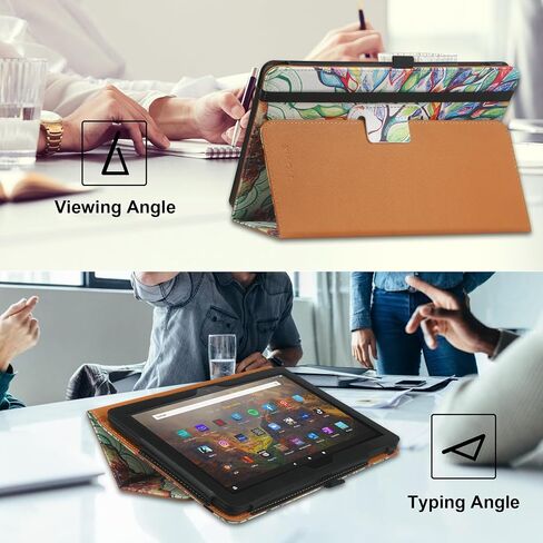 Folio Case for All-New Amazon Fire HD 10 and 10 Plus Tablet (13th/11th Generation, 2023/2021 Release) 10.1" - Slim Fit Standing Cover with Auto Sleep/Wake,Black in Saudi Arabia