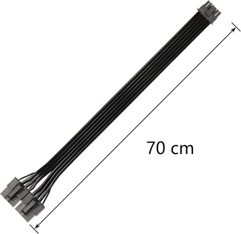 SinLoon 12VHPWR ATX3.0 PCI-E 5.0 كابل وحدات الطاقة إلى ثنائي ATX 8Pin لـ 3090TI PSU 16Pin 12Pin+4Pin بطاقة رسومات 16AWG (0.7M) in Saudi Arabia