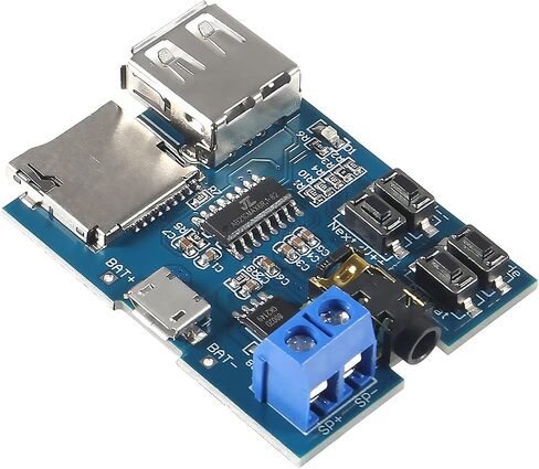 4Pcs TF Card MP3 Decoder Player Module U Disk Play with Audio Amplifier Decoding Player Audio Module Micro USB 5V in Saudi Arabia