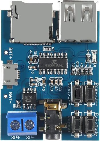 4Pcs TF Card MP3 Decoder Player Module U Disk Play with Audio Amplifier Decoding Player Audio Module Micro USB 5V in Saudi Arabia