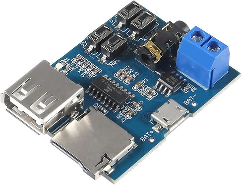 4Pcs TF Card MP3 Decoder Player Module U Disk Play with Audio Amplifier Decoding Player Audio Module Micro USB 5V in Saudi Arabia