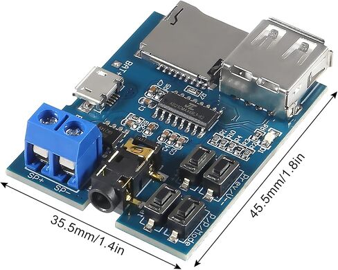 4Pcs TF Card MP3 Decoder Player Module U Disk Play with Audio Amplifier Decoding Player Audio Module Micro USB 5V in Saudi Arabia