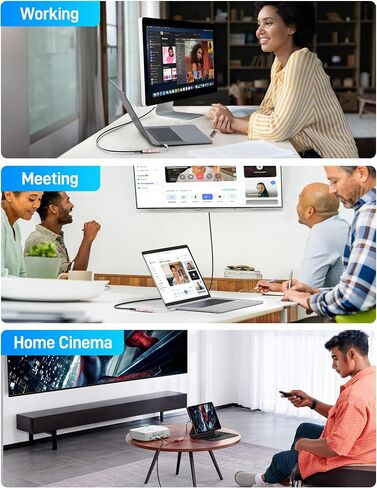 acer USB C to HDMI Adapter 4K@60Hz, Type C (Thunderbolt 3/4) HDMI Converter for Monitor, USB C to HDMI Connector, Compatible with MacBook Pro/Air, iPad Pro/Air, iPhone 15 Pro, and Monitors(Pink) in Saudi Arabia