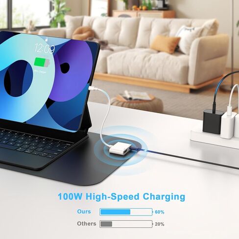 محول USB C إلى HDMI 4K@60 هرتز، [معتمد من MFi] كابل محول USB من النوع C إلى AV رقمي مع منفذ شحن سريع PD 100 وات متوافق مع 15/15 Pro/15 Pro Max/15 Plus، iPad Pro إلى شاشة عرض HDTV in Kuwait