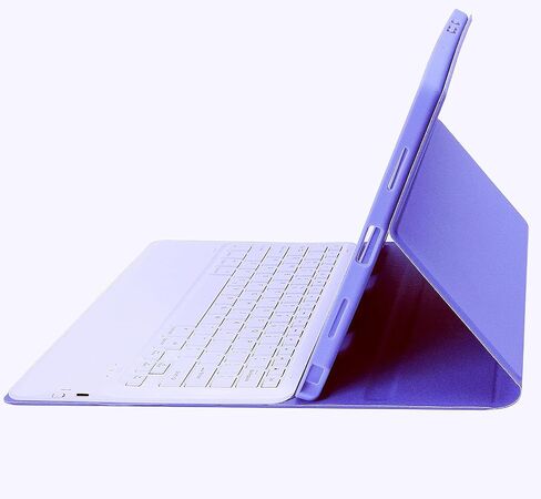 Slim Candy Colors Keyboard Case Compatible with Galaxy Tab S9 Plus / S9 FE Plus 5G 2023 12.4 Inch X810 / X816 / X818 with S Pen Holder Mutil Angles Stand Cover Detachable Wireless Keyboard (Blue) in Saudi Arabia