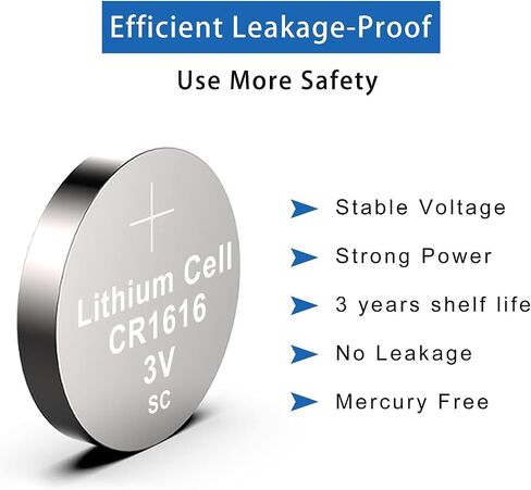 PKCELL CR1616 3V Lithium Battery CR 1616 Batteries - Pack of 5 in Saudi Arabia