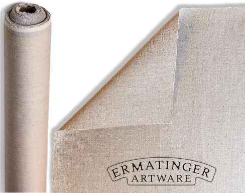 Canvas Linen Roll - Universal Primed - 2.2 Meters x 10 Meters - 550 GSM (16.22 oz) Primed Weight - Medium Texture - Archival Quality in Saudi Arabia