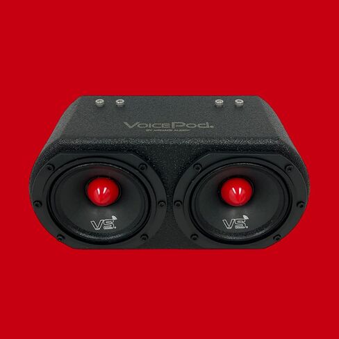 Menace AUDIO VOICEPOD ثنائي النطاق متوسط ​​المدى مقاس 4 بوصات - أحمر in Kuwait