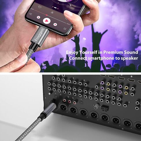 USB C to 6.35mm 1/4 inch Audio Stereo Cable 6 Feet, USB Type C to 6.35mm 1/4 inch TRS Audio Cord Compatible with iPad, Pixel 4XL, Samsung Galaxy S22, Amplifier, Mixer, Speaker, Home Theater in Saudi Arabia