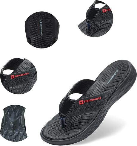 Alpine Swiss Katie Womens Flip Flops Comfortable Outdoor Walking Thong Sandals in Kuwait