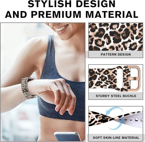 Printed Silicone Bands Compatible for Samsung Galaxy Fit 3, Pattern Replacement Sport Strap for Samsung Galaxy Fit 3 SM-R390 Women Men in Saudi Arabia
