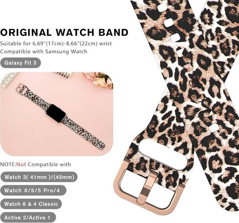 Printed Silicone Bands Compatible for Samsung Galaxy Fit 3, Pattern Replacement Sport Strap for Samsung Galaxy Fit 3 SM-R390 Women Men in Saudi Arabia